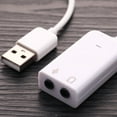 thumbnail image 2 of USB Sound Card Virtual 7.1 3D External USB Audio Adapter USB To Jack 3.5mm, 2 of 13