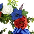 thumbnail image 5 of Mainstays 17 in Outdoor Memorial Rose Peony Wreath, Red, White and Blue Color, 5 of 8