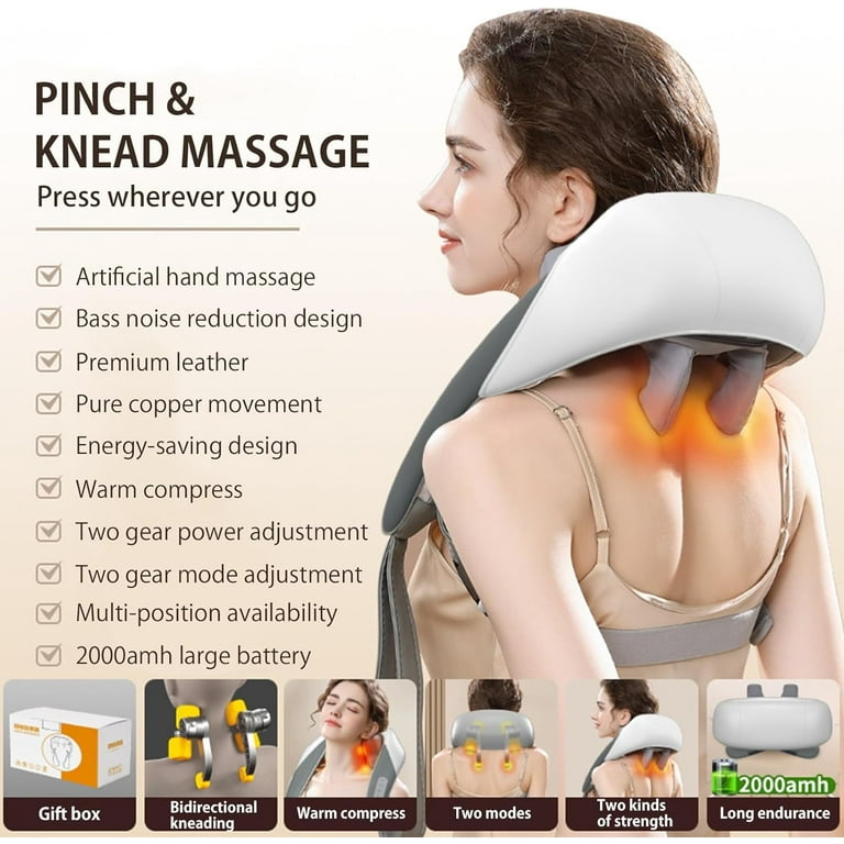 Massagers for Neck and Shoulder with Heat Goletsure Pain Relief-Deep  5DKneading