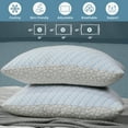 thumbnail image 6 of Puredown Memory Foam Pillows King Size Set of 2，Temperature Regulating Reversible Summer Cooling Pillow for Sleeping, 2 pack Adjustable Cube Pillow for Side Sleepers, Back, Stomach, Hot Sleepers, 6 of 9