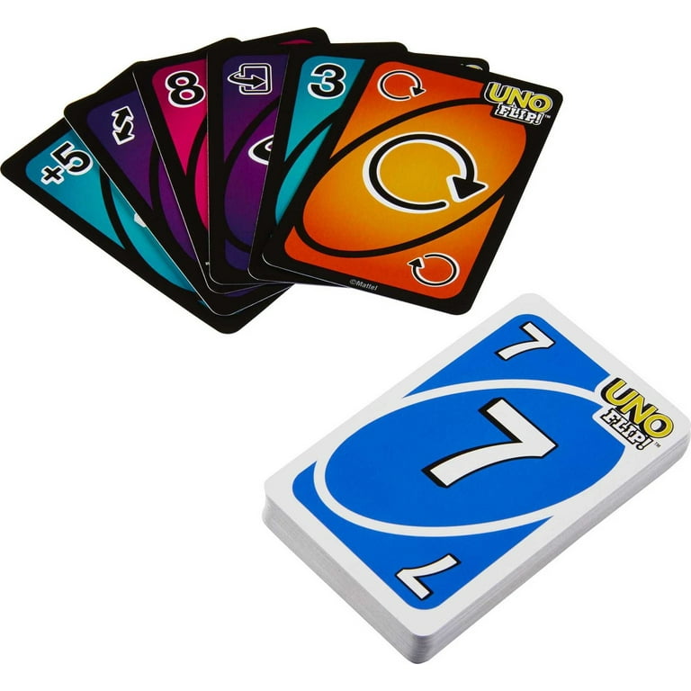 UNO Flip! Card Game for Kids, Adults & Family Night with Double-Sided  Cards, Light & Dark