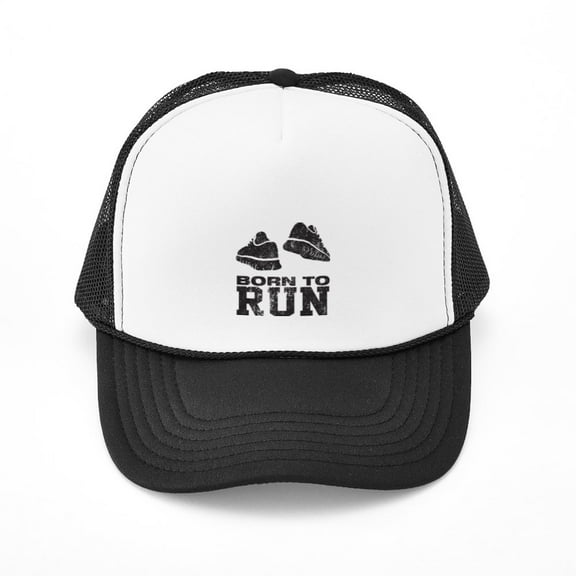 CafePress - Born To Run - Adjustable Unisex Printed Trucker Hat with Mesh Back