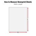 Newsprint Packing Paper Sheets, 24" Length x 18" Width, 100 Recycled