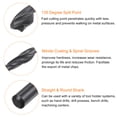 thumbnail image 4 of Uxcell 10 Pieces Twist Jobber Drill Bits 5.2mm Nitride Coated High Speed Steel (HSS) 4241, 4 of 5