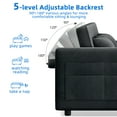 thumbnail image 4 of Uforic 55" Pull Out Sofa Bed 2 Seater Loveseats, 3-in-1 Convertible Sleeper Sofa Bed with Adjustable Backrest and Side Pocket, Modern Velvet Upholstered Loveseat Sofa Couch for apartment, Black, 4 of 11