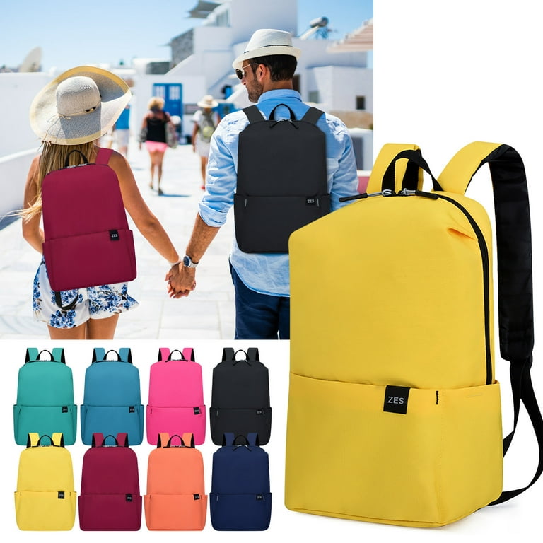 Vikakiooze Adult Solid Color Small Backpack Men And Women Style Schoolbag  Lightweight Schoolbag