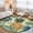 Yellow, variant on Gold Pineapple Washable Round Area Rug 3 ft, Monstera Leaves Tropical Botanical Summer Soft Non Slip Rugs Stain Repellent Indoor Felt Carpet for Living Dining Room Bedroom Home Office