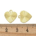 thumbnail image 3 of 50pcs Rack Plating Brass Charms Long-Lasting Plated Lead Free & Cadmium Free Real 18K golden Plated Heart 13.5x12.5x0.5mm Hole: 1.4mm, 3 of 3