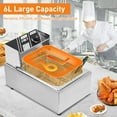 thumbnail image 4 of Electric Deep Fryer 6L Large Capacity with Detachable Basket Adjustable Temperature Control 1600W Stainless Steel Commercial Fryer for Restaurant and Home Perfect for Chicken Fries, 4 of 8