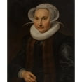 thumbnail image 3 of Circle of Cornelis Pietersz. van der Voort 20x23 Black Modern Framed Museum Art Print Titled - Portrait or Anna Jacobsdr. Blaeu, Wife or Cornelis Pietersz. Hooft (After 1622), 3 of 5
