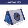 thumbnail image 2 of COSMOBETTY Para Conejos Y Roedores Pequeños Tienda En Azul Con Material De Fieltro Premium, 2 of 6