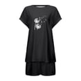 thumbnail image 3 of UANWENN Ensemble de Shorts pour Femmes Tenue Décontractée pour Printemps et Été Col Rond avec Cordon de Serrage pour Usage Quotidien et Assorti de Espadrilles Bikinis Grande Taille pour Femmes Maillots de Bain Deux Pièces pour Femmes, 3 of 3
