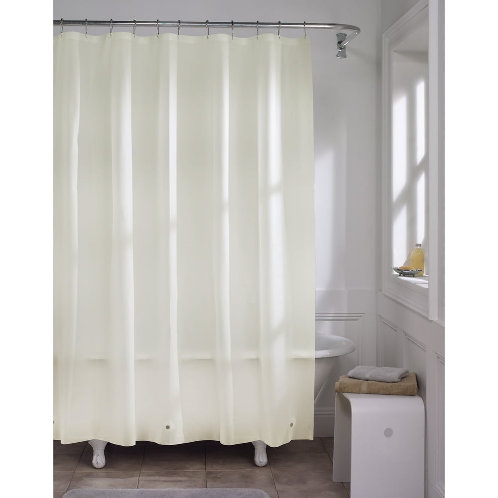 Mainstays Extra Lightweight Value Shower Liner, Ivory, 70" x 72