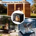 thumbnail image 4 of Dog Crate Cover, 37 x 24 x 25 in 210D Waterproof Oxford Fabric Dog Cage Cover, Pet Kennel Enclosure with Zipper & Ventilation Window, Front Opening, Ideal for Indoor Outdoor Daily Use (Black), 4 of 6