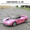 thumbnail image 3 of 1 18 RC Drift Car with 4 Channel and LED Light Sports Toy Car High Simulation High-speed RC Racing Car for Kids Aged 3+(Pink), 3 of 4
