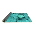 thumbnail image 2 of Ahgly Company Indoor Rectangle Patchwork Turquoise Blue Transitional Area Rugs, 5' x 7', 2 of 4
