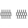 thumbnail image 1 of 48x Hand Bells Silver Steel Service Handbells Black Wooden Handle Diatonic Metal Bells Musical Percussion ( White), 1 of 7