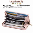 thumbnail image 3 of GAEKEAO Womens Wallet RFID Blocking Zip Around Wristlet Wallets, 3 of 7