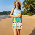 thumbnail image 3 of Disketp Hello Summer Gnome 1 para Vestido sin Mangas para Mujeres, Vestidos de Verano para Mujeres, Casual y Holgado para la Playa, 3 of 7