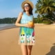 thumbnail image 3 of Easygdp Hello Summer Gnome 1 para Vestido Transpirable de Mujer, Vestido Suelto de Manga Corta con Pliegues y Bolsillos para el Verano, 3 of 7