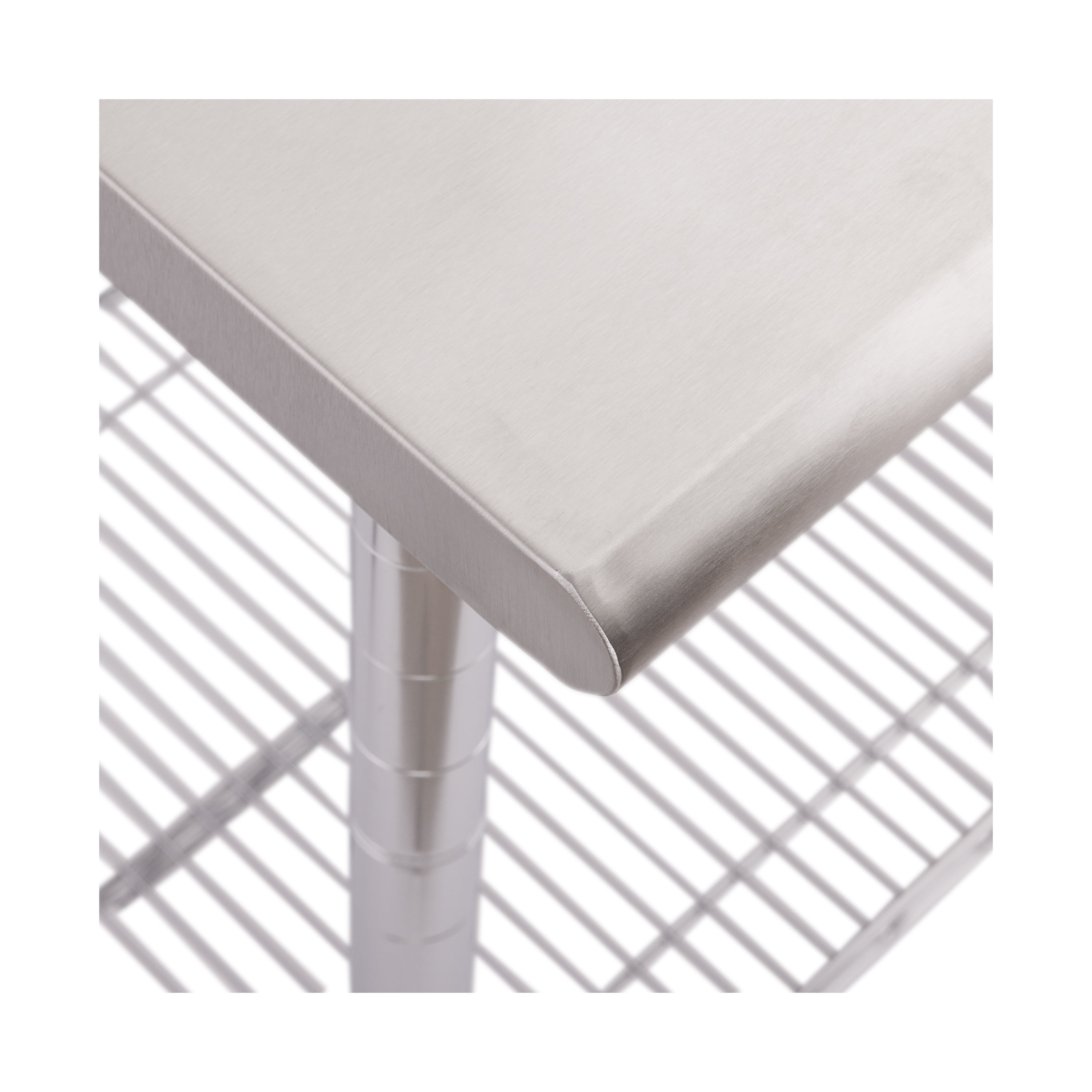 Seville Classics Stainless Steel Kitchen Workbench Rolling Prep