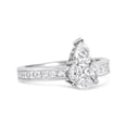 thumbnail image 3 of 18K White Gold 1 3/8 Cttw Diamond Pear Shaped Composite Style Engagement Ring (F-G Color, VS1-VS2 Clarity) - Ring Size 6.5, 3 of 7
