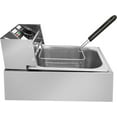 thumbnail image 2 of Commercial Electric Deep Fryer w/Basket & Lid, 11.4QT Countertop Kitchen Frying Machine, Temperature Adjustable Stainless Steel French Fryer for French Fries, , 2500W, 2 of 9