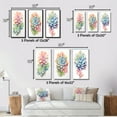 thumbnail image 4 of Designart "Tender Retro Pink Blossoming Succulent I" Succulent Framed Wall Art Set Of 3 - Pink Traditional Frame Gallery Set For Office Decor, 4 of 6