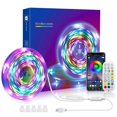 thumbnail image 1 of 5m Led Strip, Multicolor Bedroom Led Strip 5050 Rgb Led Light, Headband with Remote Control, Bluetooth App to Control the Strip in Synchronization wit, 1 of 5