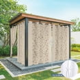 thumbnail image 6 of Outdoor Curtains for Patio Waterproof, Japanese Outdoor Privacy Panels Grommet, Beige Farmhouse Retro Floral Leaf Pattern Blackout Outside Curtains for Porch/Cabana/Pergola/Gazebo 54"x95", 2 Panels, 6 of 8