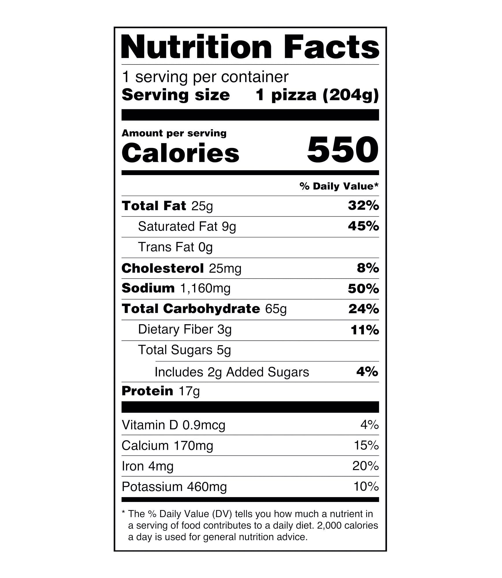 Great Value Microwavable Thin Crust Pepperoni Pizza, 7.2 oz (Frozen)