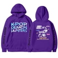 thumbnail image 1 of Pop cazadora para niña Demo-n Hunters Unisex Fashion Hooded Sweatshirt Streetwear Soft Comfortable Long Sleeve Hoodie for Daily Wear Spring Fall Winter （Purple）, 1 of 4