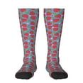 thumbnail image 2 of Lsque Hand Drawn Strawberry Printed Crew Socks Men's Women's LightWeight Thin Casual Calf Socks ,Knee High Socks,Cotton Socks, 2 of 9