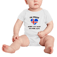 thumbnail image 2 of I'm Proof Mommy Can't Resist Icelandic Guys Cute Baby Bodysuit (White, 3-6 Months), 2 of 5