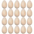thumbnail image 1 of 20pcs Unfinished Wooden Eggs Graffiti Wooden Eggs Diy Easter Egg Decoration, 1 of 2