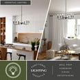 thumbnail image 3 of Annabelle 6 Light Matte Black Farmhouse Chandelier Candelabra, 3 of 11