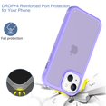 thumbnail image 2 of Decase for iPhone 14 Skin-Feel Translucent Case,Military Grade Anti-Drop Rugged Shockproof and Anti-Yellowing Protection Cover,Anti-Scratch Soft TPU + Hard PC Hybrid Cover for iPhone 14,Purple, 2 of 6