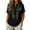 Black, variant on Women's Embroidered Tops Floral Tunic V Neck Short Sleeve T Shirt Summer Casual Tops Peasant Tunic Loose Blouse QURATI