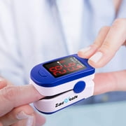 Zacurate 500BL Fingertip Pulse Oximeter, Finger Blood Oxygen Saturation (SpO2) & Pulse Rate Monitor with Large LED Display, Sports & Aviation, Navy Blue