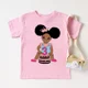 thumbnail image 3 of Camiseta de algodón con números para niñas, ropa para niños, de manga corta, con diseño de tambores kawaii, color negro, para cumpleaños 2, 3, 4 y 5, 3 of 5