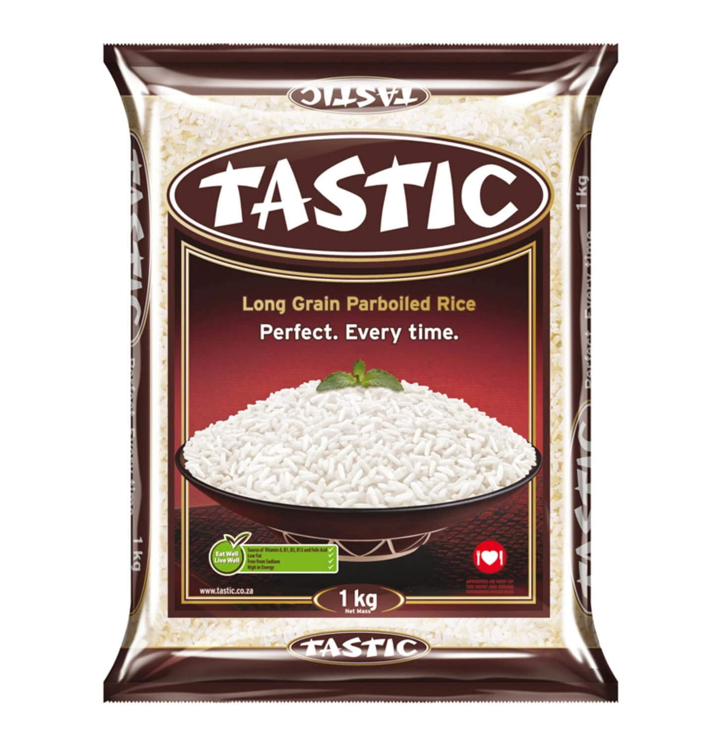 TASTIC RICE Long Grain Parboiled Large Bag (Kosher) 1 Kg