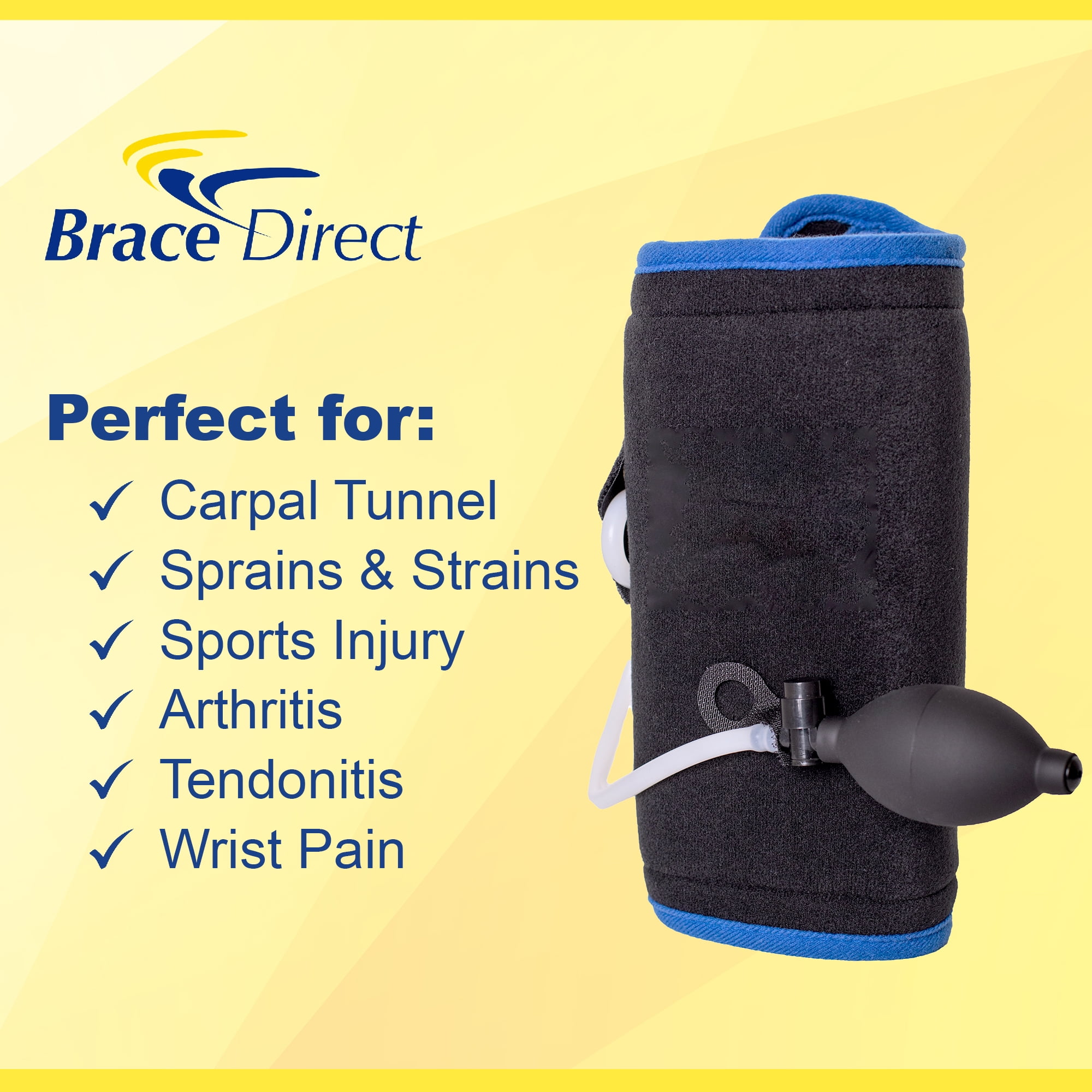 Brace Direct Wrist Ice Pack Wrap with Compression
