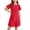 Red, variant on Shachafan Girls Summer Dresses Short Sleeve Casual Round Neck Straight Beach Dress With Ruffle Daily Use Dress for Girls