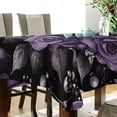 thumbnail image 5 of Yayeee Tablecloths 60" x 108" Rectangle Wrinkle Resistant Party Table Cover, Purple Roses, 5 of 8