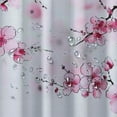 thumbnail image 5 of Fenyluxe Japanese Shower Curtain, Cherry Blossom Sakura Tree Floral Branch Spring Season Theme Image, Cloth Fabric Bathroom Decor Set with Hooks White, 5 of 7