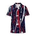 thumbnail image 4 of Taylonsss Clearance 2024 Summer New Casual Fashion Independence Day Print Short-sleeved Shirt, 4 of 4