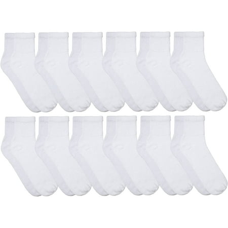 

SOCKS NBULK 12 Pairs Value Pack of Men and Women Diabetic Nephropathy and Edema Ankle Ring Spun Cotton Socks