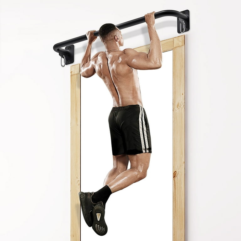Free Shipping BeneLabel Fully Welded Pull Up Bar Wall Mount Heavy Duty Chin up Bar w Resistance Band Hooks for Doorway Support Beam or Joist Mount Thick Metal Sturdy Construction Support 500 lbs
