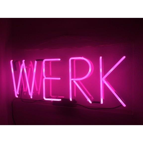 Queen Sense 14" Werk Neon Sign Acrylic Man Cave Handmade Neon Light 114WPA