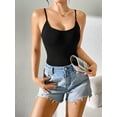 thumbnail image 4 of YUSHOW Women Sexy Scoop Neck Strap Bodysuit Backless Bodysuit Top Black,L, 4 of 7